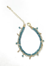 Load image into Gallery viewer, Blue Topaz Gold-Filled Bracelet