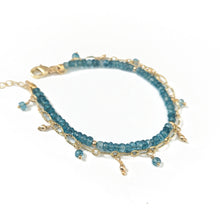 Load image into Gallery viewer, Blue Topaz Gold-Filled Bracelet