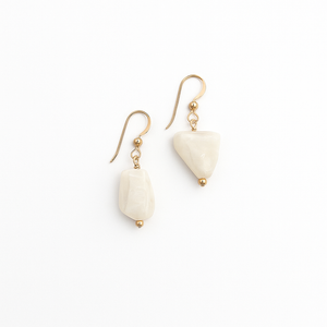 Moonstone Nugget Gold Filled Earrings