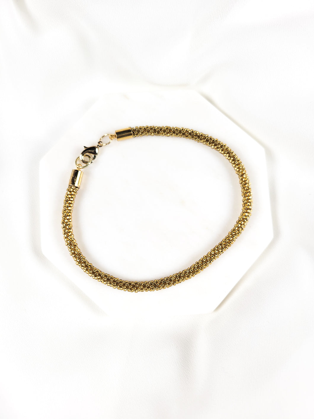 Gold Kumihimo Bracelet